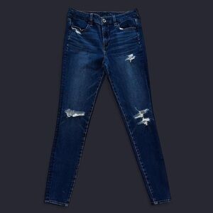 American Eagle AE Dream Jean High Rise Jegging Skinny Jeans Distressed Ripped